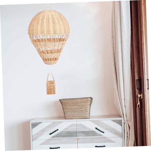 Rattan Hot Air Balloon Wicker Hot Air Balloon Pendant Balloon Centerpieces Rattan Ball Ornaments Hot Air Balloon Basket Home Decoration Hot Air Balloon Garland Chic Party Supplies in Saudi Arabia