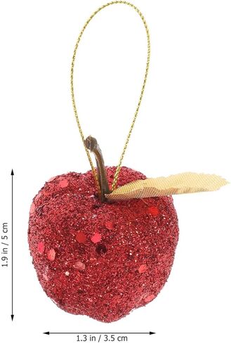 20 قطعة من Garneck قلادة تفاح عيد الميلاد para De Mujer ديكور داخلي لعيد الميلاد صناعي الفقرة زينة شجرة عيد الميلاد زينة بلاستيكية لامعة تفاح in Kuwait