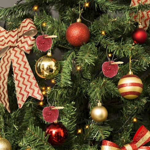 20 قطعة من Garneck قلادة تفاح عيد الميلاد para De Mujer ديكور داخلي لعيد الميلاد صناعي الفقرة زينة شجرة عيد الميلاد زينة بلاستيكية لامعة تفاح in Kuwait