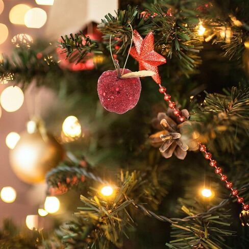 20 قطعة من Garneck قلادة تفاح عيد الميلاد para De Mujer ديكور داخلي لعيد الميلاد صناعي الفقرة زينة شجرة عيد الميلاد زينة بلاستيكية لامعة تفاح in Kuwait