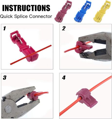 Hilitchi 100pcs 22/18 18-14 12/10 Gauge Quick Splice Electrical Terminals Connector Assortment Set in Saudi Arabia