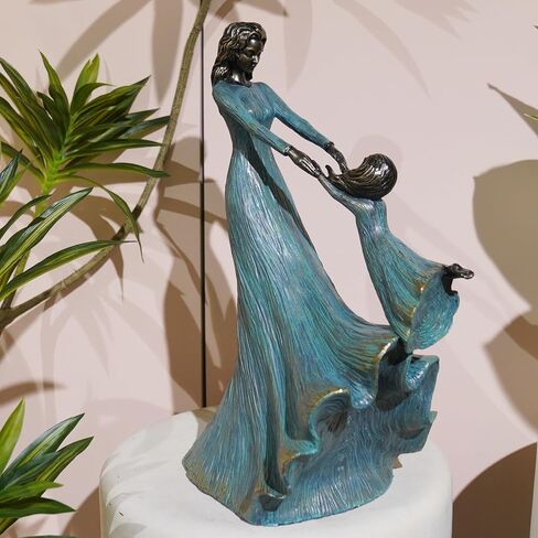 Living Room Decor Collectible Figurines - Mom and Child Playing Ornament, Modern Art Home Decoration Sculpture for Mothers Day Birthday Thanksgiving Office Shelf Bedroom Decor Gift in Saudi Arabia