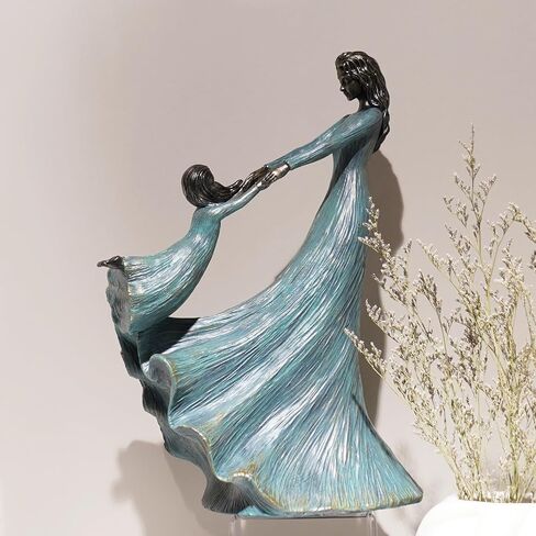 Living Room Decor Collectible Figurines - Mom and Child Playing Ornament, Modern Art Home Decoration Sculpture for Mothers Day Birthday Thanksgiving Office Shelf Bedroom Decor Gift in Saudi Arabia