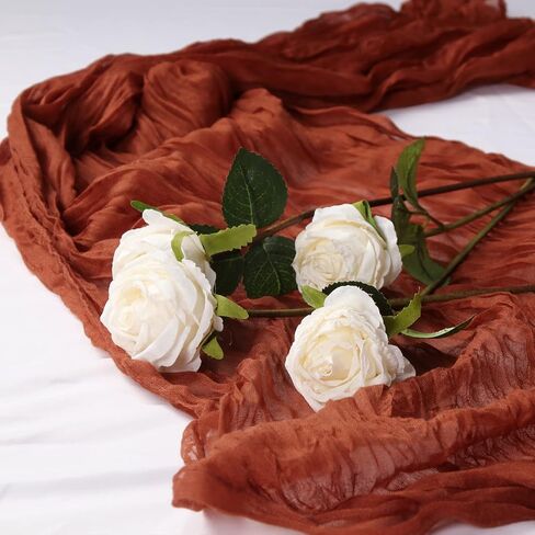 Herda 13.3Ft Long Cheesecloth Table Runner Beige,160 in Rustic Boho Gauze Sand Table Runner Cheese Cloth for Weddings Bridal Baby Shower Birthday Parties Sheer Table Scarf Decorations (Ivory Cream) in Saudi Arabia