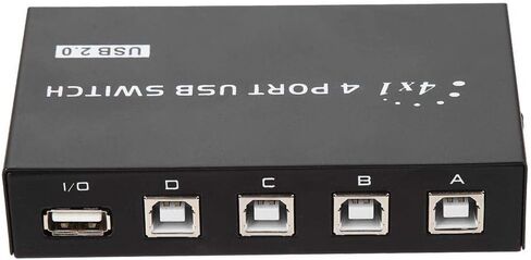 2/4 Port USB 2.0 Sharing Switch Box, USB Manual Sharing Switch for 2/4 PC Printer Scanner to Share USB Devices,No Need of External Power(4 Port) in Saudi Arabia