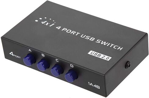 2/4 Port USB 2.0 Sharing Switch Box, USB Manual Sharing Switch for 2/4 PC Printer Scanner to Share USB Devices,No Need of External Power(4 Port) in Saudi Arabia