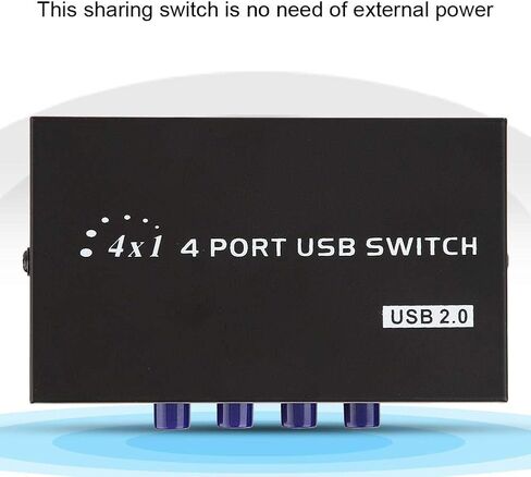 2/4 Port USB 2.0 Sharing Switch Box, USB Manual Sharing Switch for 2/4 PC Printer Scanner to Share USB Devices,No Need of External Power(4 Port) in Saudi Arabia