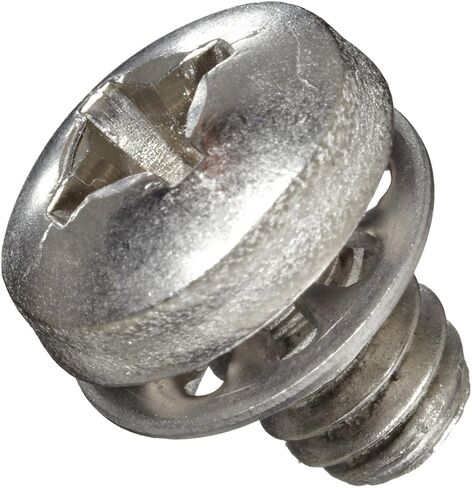 Small Parts 18-8 Stainless Steel Machine Screw, Plain Finish, Pan Head, Phillips Drive, Meets ASME B18.13, Conical Spring Lock Washer, 5/8" Length, Fully Threaded, #4-40 UNC Threads (Pack of 25) in Saudi Arabia
