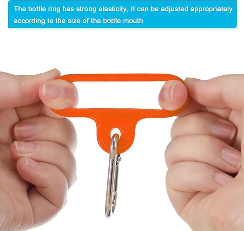 PATIKIL Silicone Water Bottle Clip with Buckle, Drink Holder Hook Keychain Clip Ring for Outdoor Activities Daily Use in Saudi Arabia