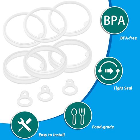 9PCS Water Bottle Gasket Replacement, Silicone Lid Sealing Ring for 40oz Thermoflask Replacement Gasket Thermoflask Lid Replacement with Tweezers for Water Bottle Leak Proof in Saudi Arabia