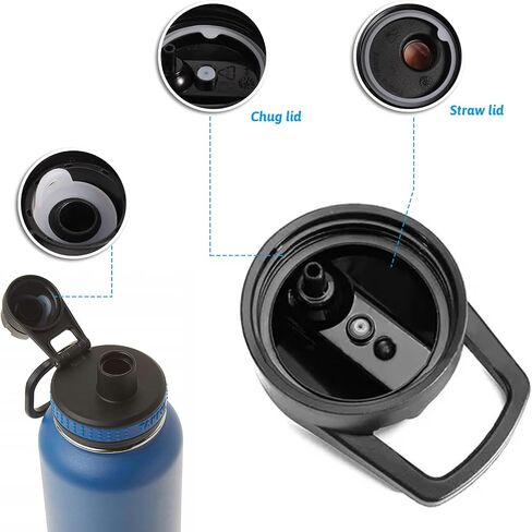 9PCS Water Bottle Gasket Replacement, Silicone Lid Sealing Ring for 40oz Thermoflask Replacement Gasket Thermoflask Lid Replacement with Tweezers for Water Bottle Leak Proof in Saudi Arabia