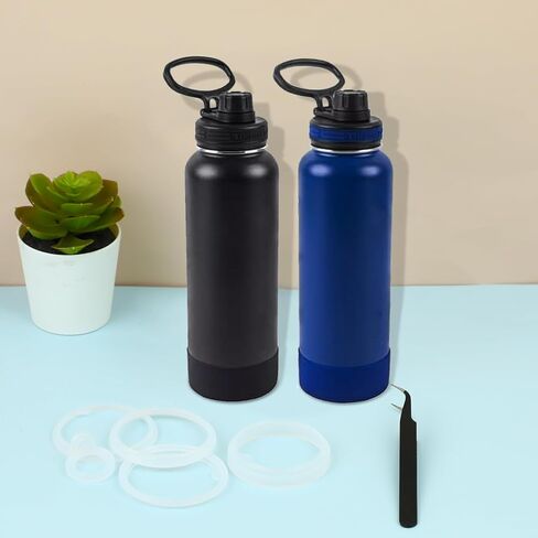9PCS Water Bottle Gasket Replacement, Silicone Lid Sealing Ring for 40oz Thermoflask Replacement Gasket Thermoflask Lid Replacement with Tweezers for Water Bottle Leak Proof in Saudi Arabia