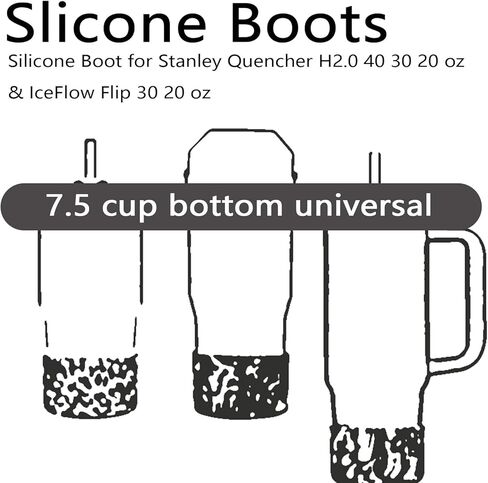 حذاء سيليكون واقي لعباد الشمس من أجل Stanley Quencher H2.0 40 30 20 أونصة وIceFlow Flip 30 20 أونصة، ملحقات أحذية زجاجات المياه النباتية in Kuwait