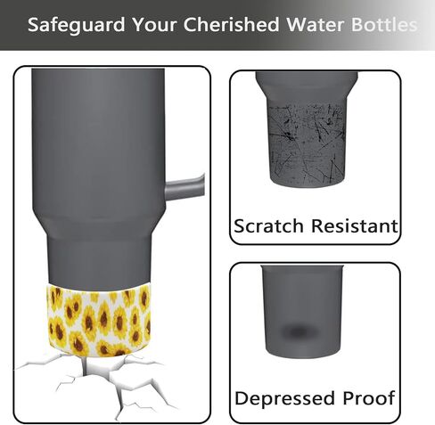 حذاء سيليكون واقي لعباد الشمس من أجل Stanley Quencher H2.0 40 30 20 أونصة وIceFlow Flip 30 20 أونصة، ملحقات أحذية زجاجات المياه النباتية in Kuwait