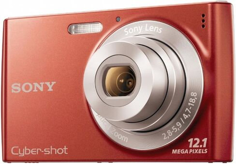 كاميرا Sony Cyber-Shot DSC-W510 12.1 ميجابكسل رقمية ثابتة مع عدسة تكبير بصري واسعة الزاوية 4x وشاشة LCD 2.7 بوصة (أحمر) (متجددة) in Saudi Arabia