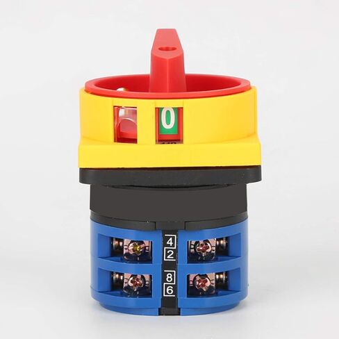 1Pcs Universal Changeover Selector Switch, Power Transfer Switch, 2 Positions 8 Terminals, LW26GS-20/04-2 Padlock 380V 20A Motor, Water Pump Generators, Rotary Cam Selector in Saudi Arabia