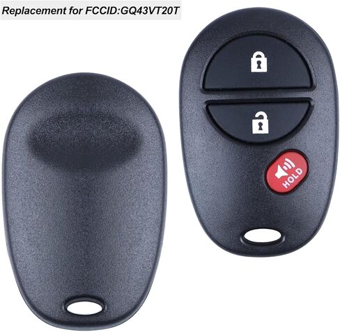 1 مفتاح السيارة فوب استبدال لتويوتا تاكوما تندرا سيينا سيكويا هايلاندر دخول بدون مفتاح التحكم عن بعد GQ43VT20T 315Mhz 3btn in Kuwait