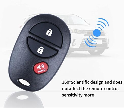 1 مفتاح السيارة فوب استبدال لتويوتا تاكوما تندرا سيينا سيكويا هايلاندر دخول بدون مفتاح التحكم عن بعد GQ43VT20T 315Mhz 3btn in Kuwait