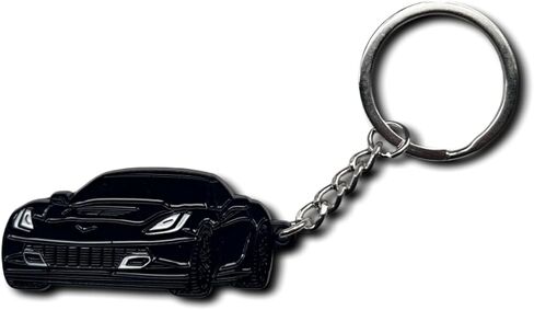 Car Keychain for Corvette C6 C7 C8 Accessories Metal Enamel Key Chain Ring 3D Model Sports car Key chain in Saudi Arabia