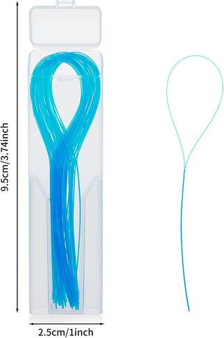 100 Pcs Floss Threaders Multifunctional Deep Clean Floss for Braces, Bridges, and Implants Dental Threader (Blue) in Saudi Arabia