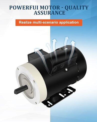 3/4HP Electric Motor 1725RPM, Single Phase,56C Frame,115V/230V, 5/8"Shaft Diameter Rolled Steel Shell 60HZ in Saudi Arabia