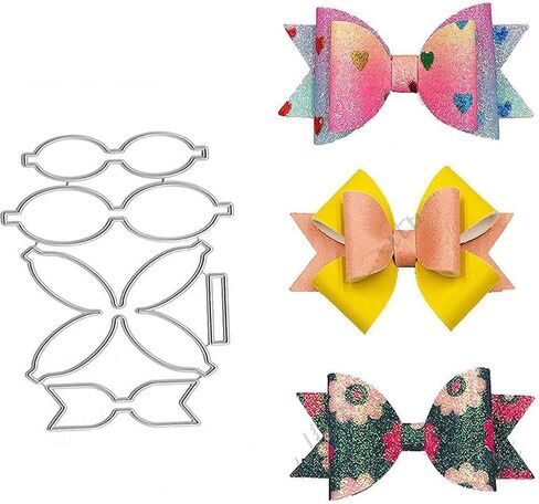 Set of 3pcs Bow Tie Metal Cutting Dies 3D Bow Die Cuts Christmas Bowtie Hair Bow Cutting Stencils for DIY Scrapbooking Embossing Paper Leather Card Making Accessories, Scrapbooking Die-Cuts in Saudi Arabia
