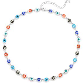 HUASAI Evil Eyes Choker Necklace for Women Evil Eye Necklace Choker Ojo Necklace for Teen Girls