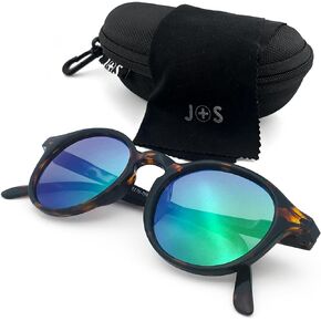 J+S Hali Retro Round Cat-Eye Sunglasses, Polarized Sunglasses with 100% UV protection