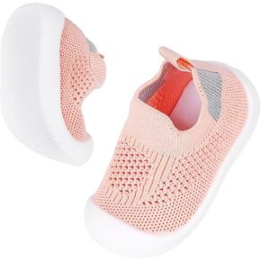 Baby Shoes Boys Girls Breathable Non-Skid Walking Sock Shoes First Walking Shoes with Soft Rubber Sole Infant Toddler Slipper Sneaker