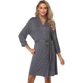 أرواب قطنية للنساء، رداء حمام سبا خفيف الوزن، رداء كيمونو محبوك ناعم، ملابس نوم للسيدات S-XXL in Kuwait