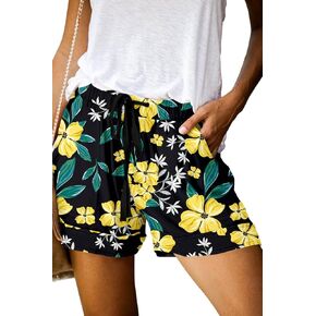 ONLYSHE Womens Casual Drawstring Shorts Summer Elastic Waist Shorts Pocketed Pants