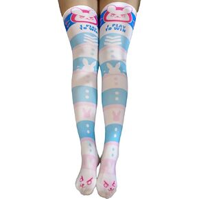 Women's Kawaii Thigh High Socks Cute 3D Anime Strawberry Over the Knee High Stocking for cosplay