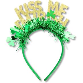 Needzo Kiss Me I'm Irish St Patrick's Day Headband, Saint Patty's Party Accessory, One Size