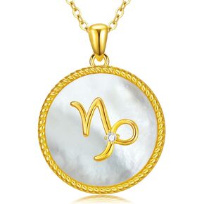 925 Sterling Silver 12 Constellations Necklace Lab Grown Diamond Zodiac Signs Pendant Gift for Women and Girls
