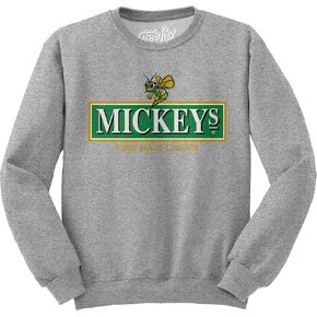 Tee Luv Men's Mickey's Fine Malt Liquor Beer Logo Crewneck Sweatshirt