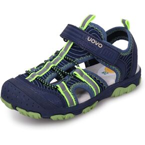 UOVO Boys Sandals Kids Sandals Hiking Athletic Closed-Toe Beach Summer Sandals for Boys Quick-Drying Slip Resistant