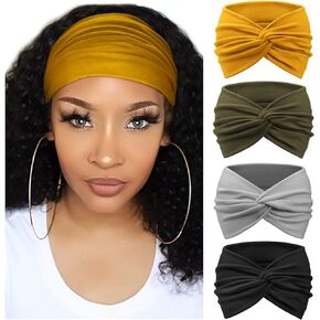 Headbands for Women Criss Cross Vintage Head Wrap Boho Headband Elastic Hair Accessories