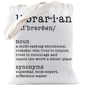 TSOTMO Librarian Gift Librarian Shoulder Bag Bookworm Gift Librarian Library Reading Organizer Gift Book Lovers Gift