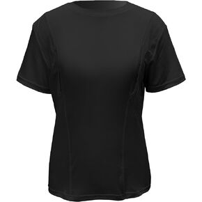 Concealed Carry Shirts for Men CCW Holster Shirt Crew Neck Short Sleeve Compression Shirt with Large Pockets