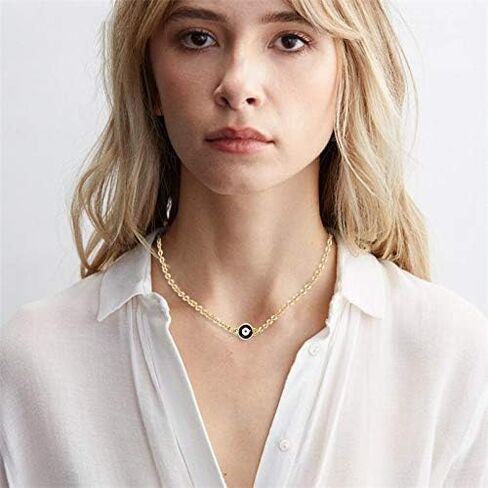 HUASAI Evil Eyes Choker Necklace for Women Evil Eye Necklace Choker Ojo Necklace for Teen Girls in Kuwait