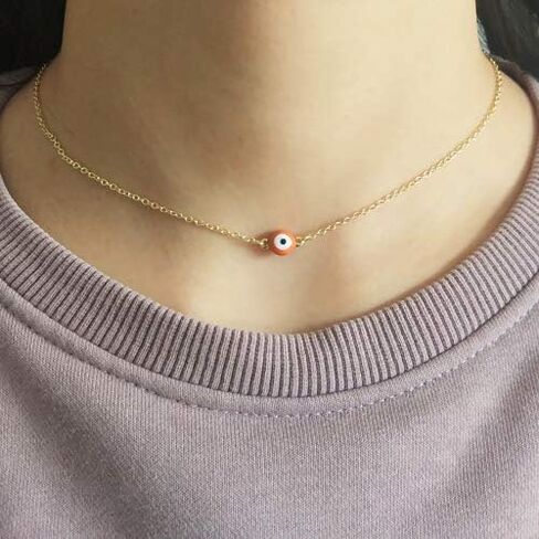 HUASAI Evil Eyes Choker Necklace for Women Evil Eye Necklace Choker Ojo Necklace for Teen Girls in Kuwait