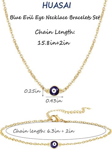 HUASAI Evil Eyes Choker Necklace for Women Evil Eye Necklace Choker Ojo Necklace for Teen Girls in Kuwait