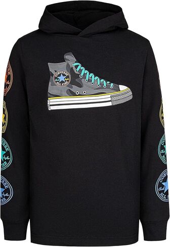 Converse Boy's Long Sleeve Hooded Tee (Big Kids) in Saudi Arabia