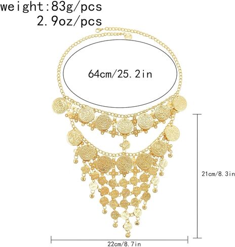 مجموعة أساور حجاب العملات الذهبية من Idealway Cosplay Mask قناع الهالوين للسيدات لحفلات تنكرية in Kuwait