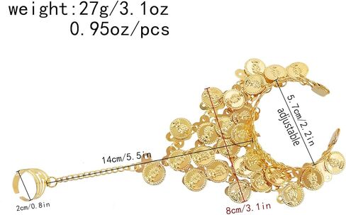 مجموعة أساور حجاب العملات الذهبية من Idealway Cosplay Mask قناع الهالوين للسيدات لحفلات تنكرية in Kuwait