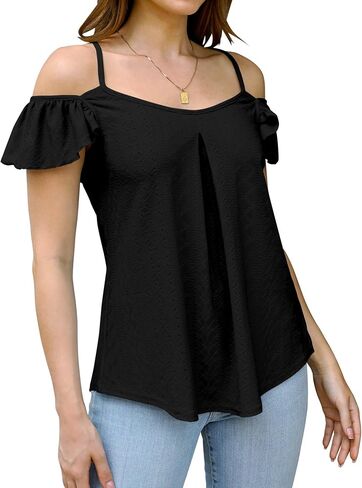 LUYAA Womens Scoop Neck Sleeveless Tank Tops Eyelet Embroidery Shirts Casual Loose Fit Camisole Blouses in Saudi Arabia