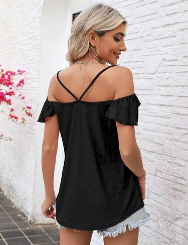 LUYAA Womens Scoop Neck Sleeveless Tank Tops Eyelet Embroidery Shirts Casual Loose Fit Camisole Blouses in Saudi Arabia