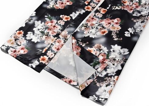 Women's Long Kimono Robe Floral Bathrobe Printed Wedding Nightgown Soft Lightweight Sleepwear in Saudi Arabia