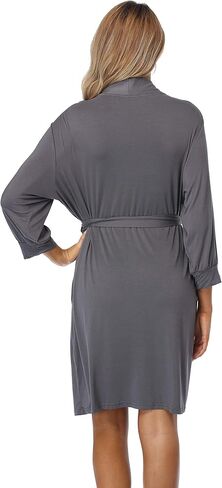 أرواب قطنية للنساء، رداء حمام سبا خفيف الوزن، رداء كيمونو محبوك ناعم، ملابس نوم للسيدات S-XXL in Kuwait