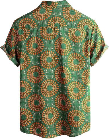 VATPAVE Mens Floral Hawaiian Shirts Short Sleeve Button Down Beach Shirts Suits in Saudi Arabia
